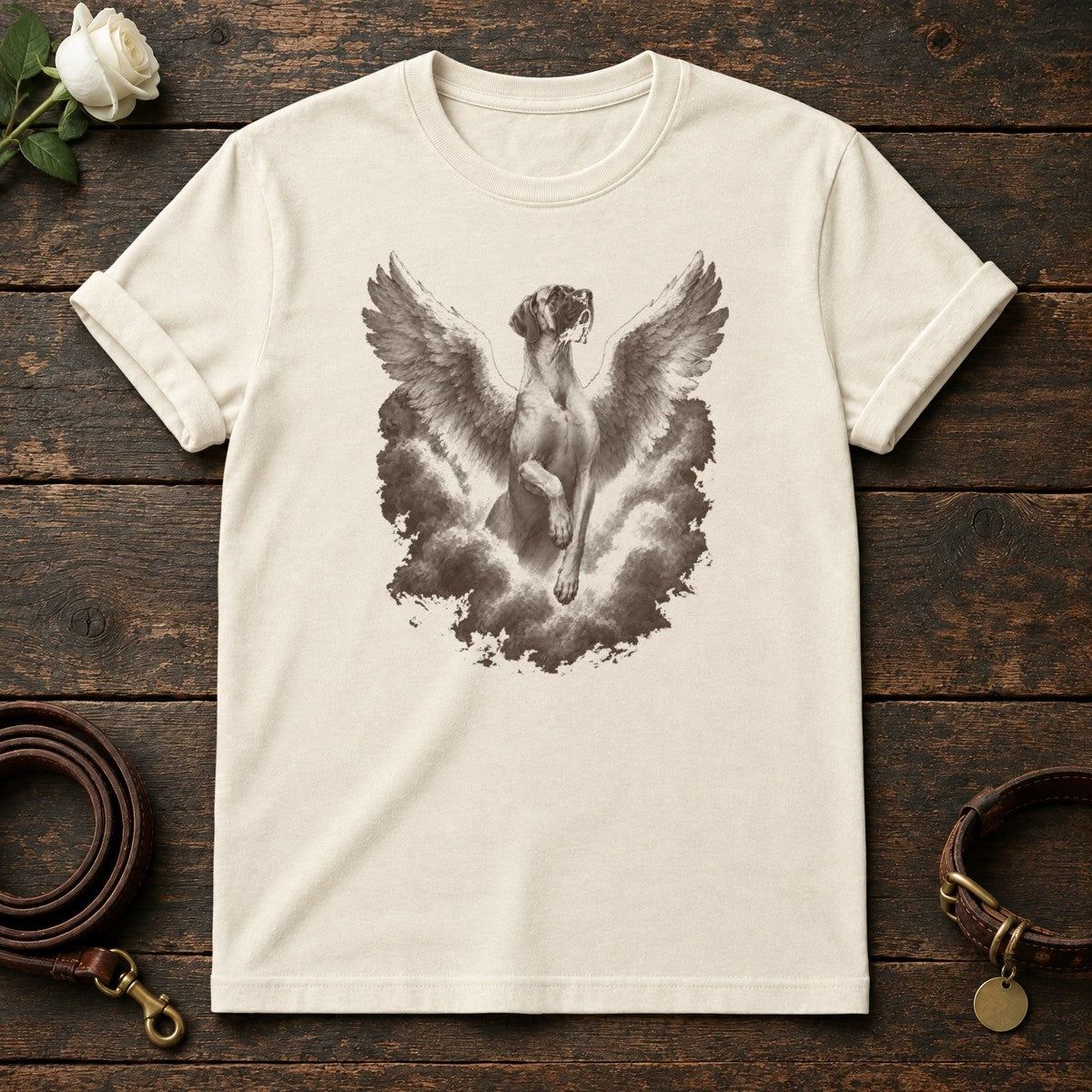 Great Dane Guardian Angel Tee in Natural