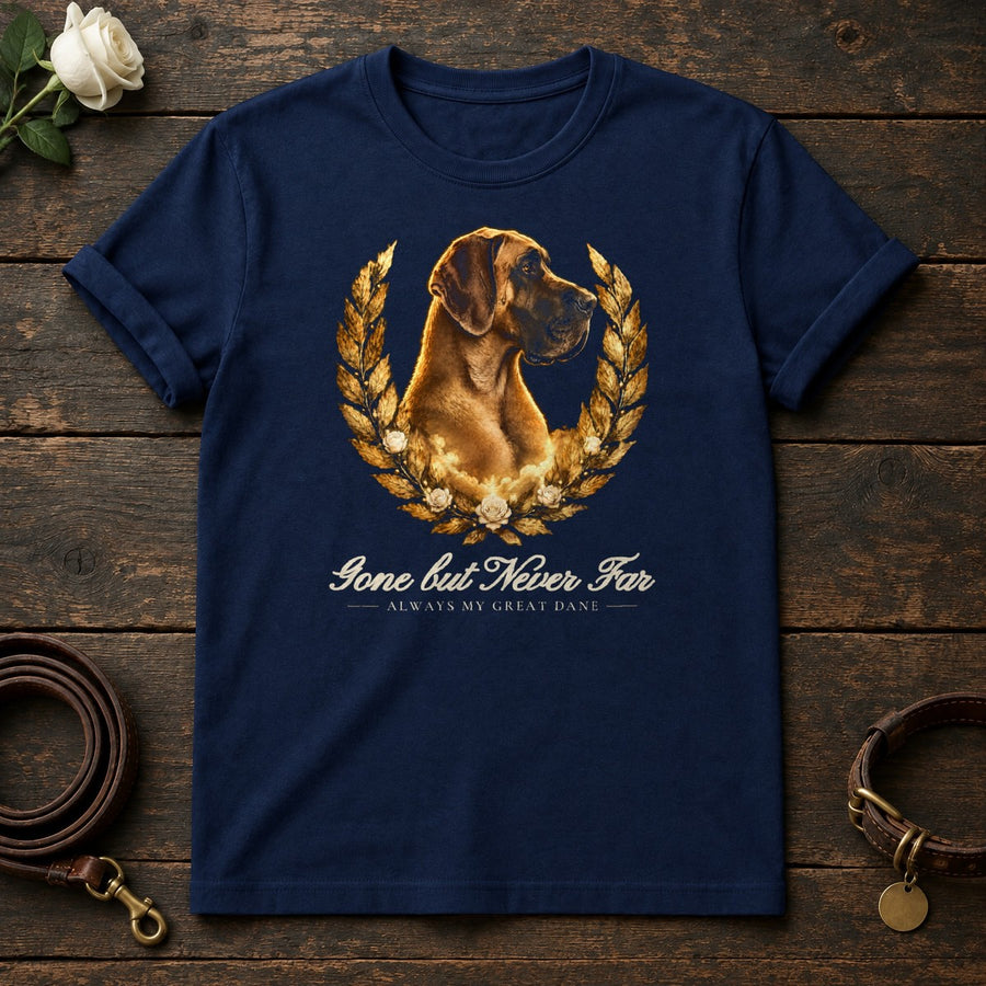 Gone but Never Far – Laurel Great Dane Memorial Tee in Navy