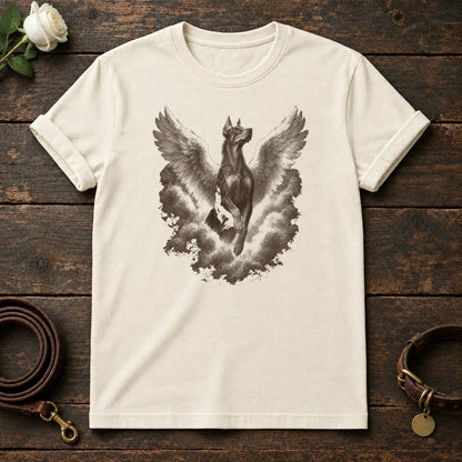 Doberman Guardian Angel Tee in Natural