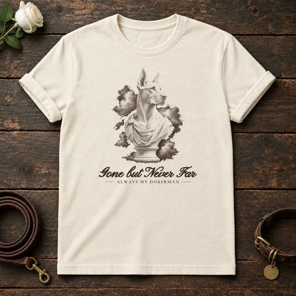 Gone but Never Far – Marble Doberman Memorial Tee in Natural