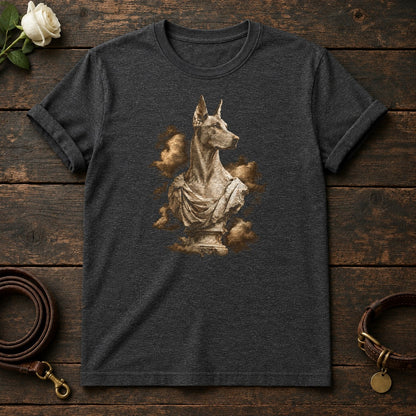 Doberman Marble Guardian Tee in Dark Heather