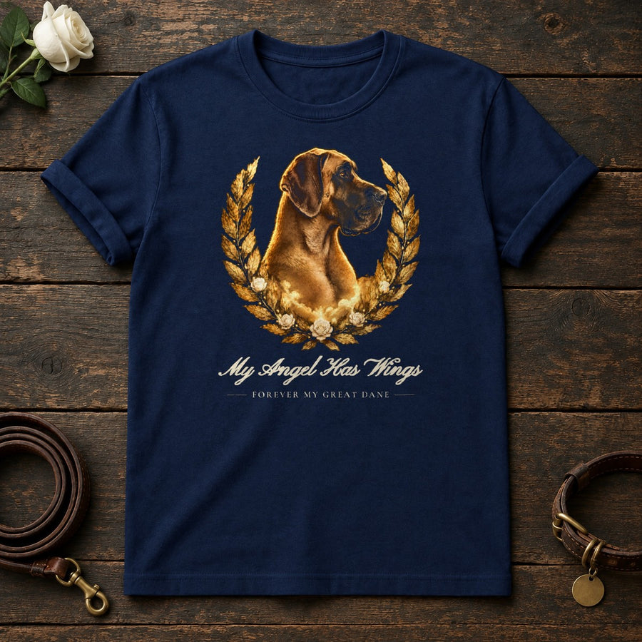 My Angel Has Wings – Laurel Great Dane Memorial Tee in Navy