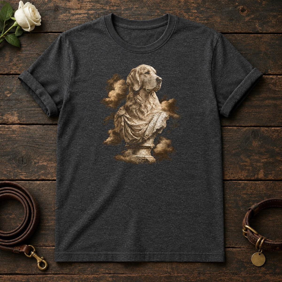 Golden Retriever Marble Guardian Tee in Dark Heather