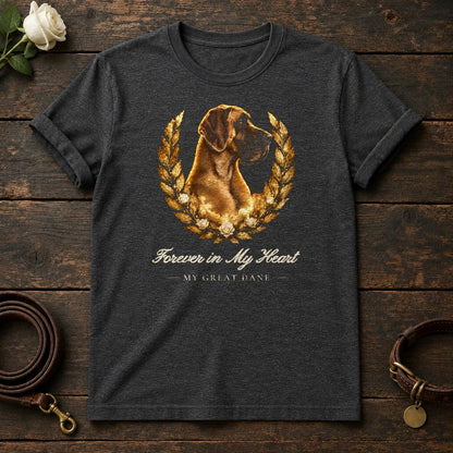 Forever in My Heart – Laurel Great Dane Memorial Tee in Dark Heather