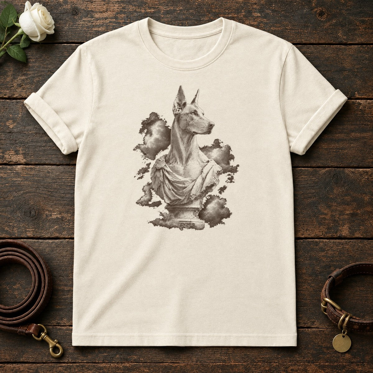 Doberman Marble Guardian Tee in Natural