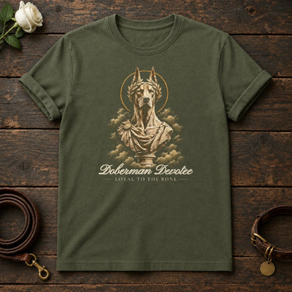 Doberman Devotee Tee in Military Green