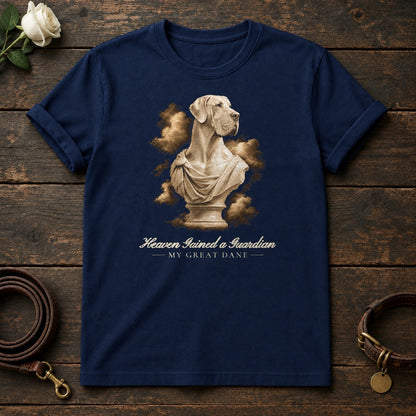 Heaven Gained a Guardian – Marble Great Dane Memorial Tee in Navy