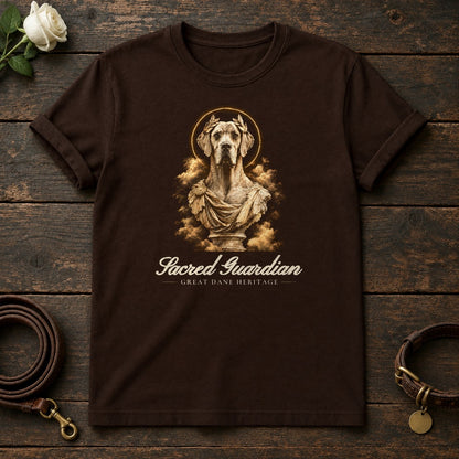 Sacred Guardian Great Dane Tee in Dark Chocolate