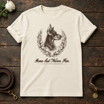Gone but Never Far – Laurel Doberman Memorial Tee in Natural