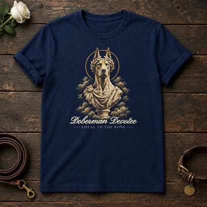 Doberman Devotee Tee in Navy