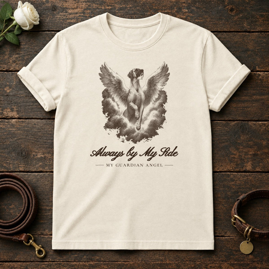 Always by My Side – Winged Great Dane Memorial Tee in Natural