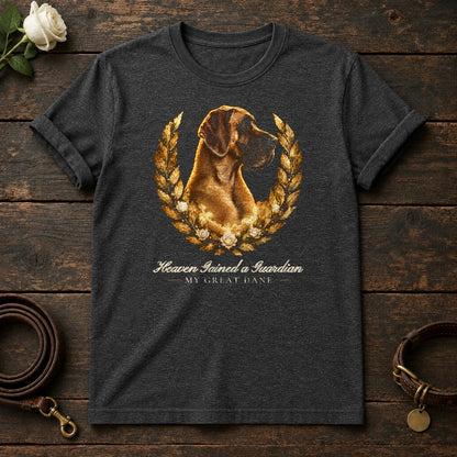 Heaven Gained a Guardian – Laurel Great Dane Memorial Tee in Dark Heather