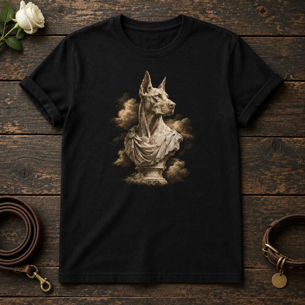 Great Dane Marble Guardian Tee in Black