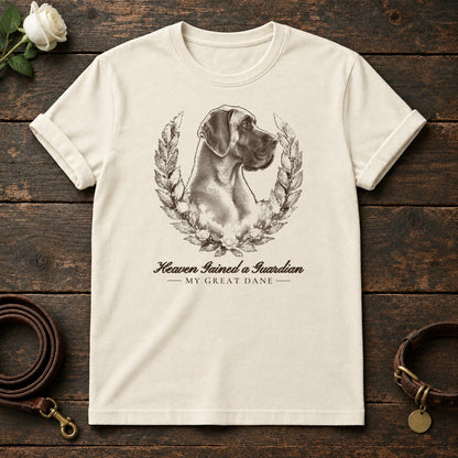 Heaven Gained a Guardian – Laurel Great Dane Memorial Tee in Natural