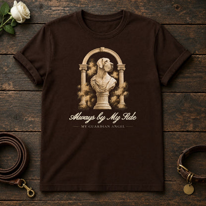Always by My Side – Roman Arch Great Dane Memorial Tee in Dark Chocolate