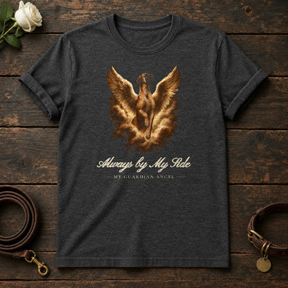 Always by My Side – Winged Great Dane Memorial Tee in Dark Heather