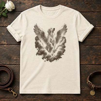 Golden Retriever Guardian Angel Tee in Natural