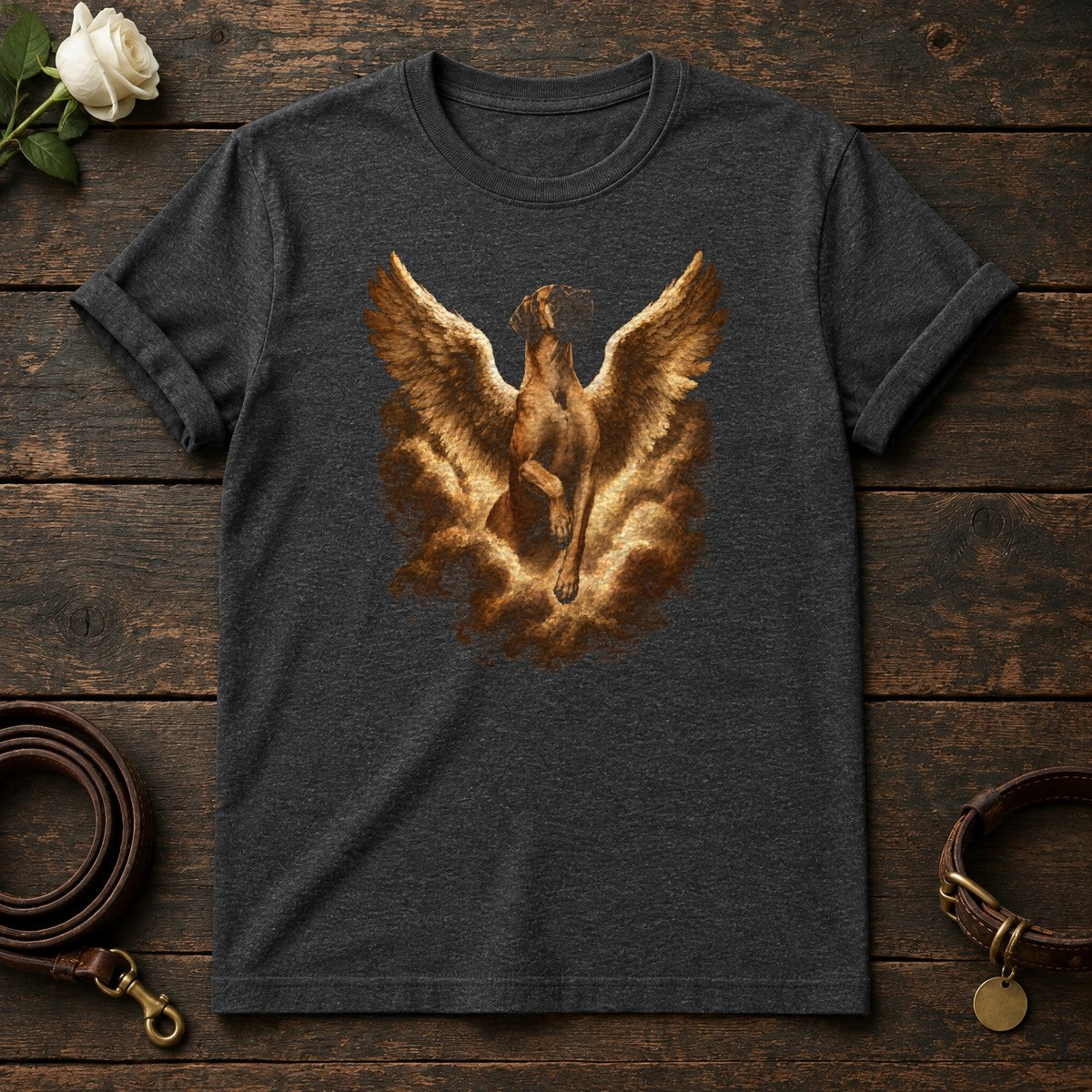 Great Dane Guardian Angel Tee in Dark Heather