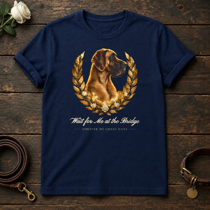 Wait for Me at the Bridge – Laurel Great Dane Memorial Tee in Navy