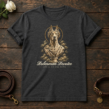 Doberman Devotee Tee in Dark Heather
