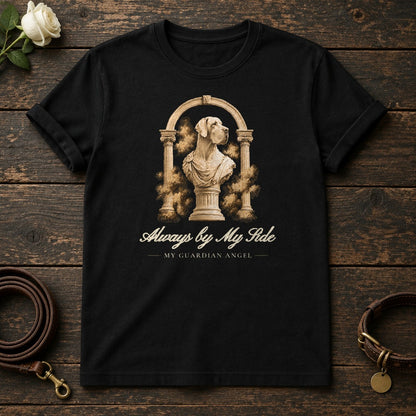 Always by My Side – Roman Arch Great Dane Memorial Tee in Black