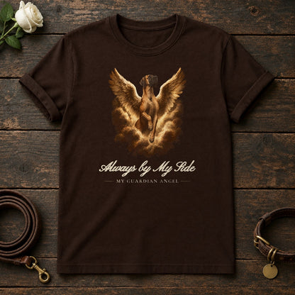 Always by My Side – Winged Great Dane Memorial Tee in Dark Chocolate
