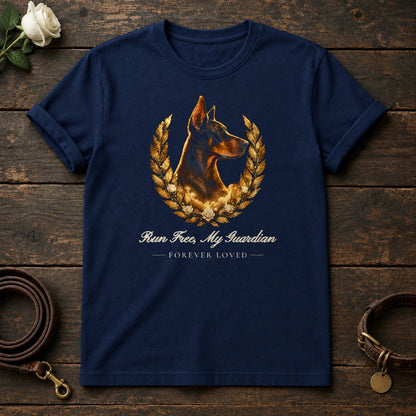 Run Free, My Guardian – Laurel Doberman Memorial Tee in Navy