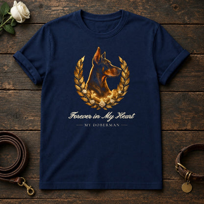 Forever in My Heart – Laurel Doberman Memorial Tee in Navy